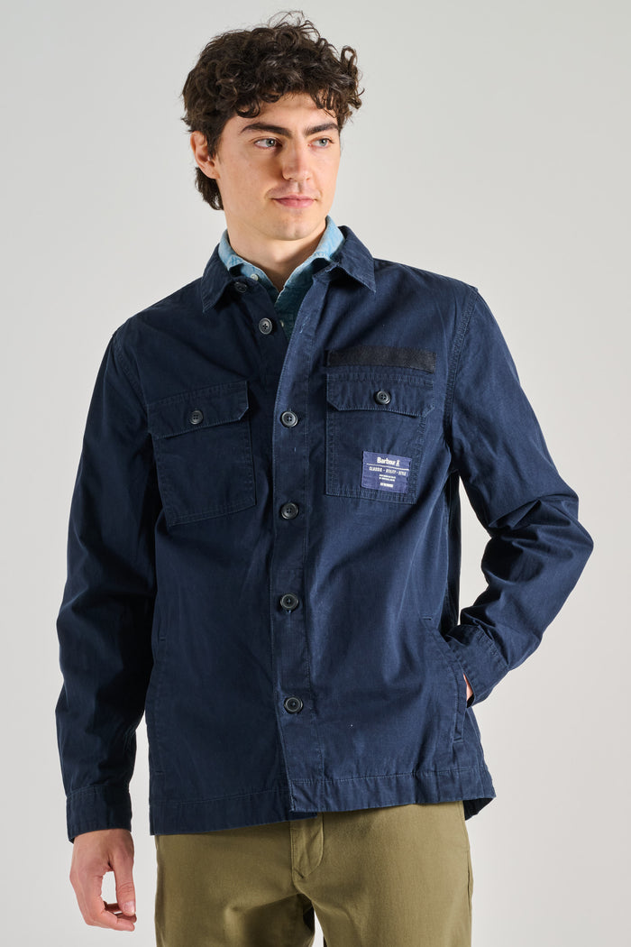 Barbour Bidlam Overshirt Blu Uomo-2