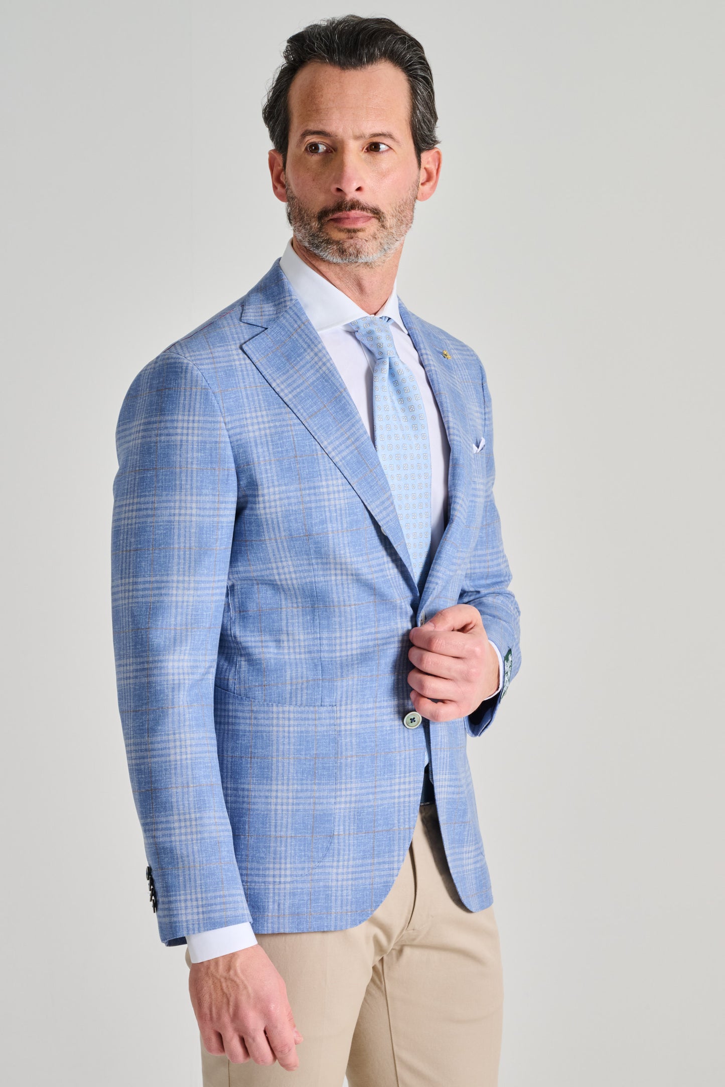  Antonio Massacri Jacket Madrid Blue Fabric Azzurro Uomo - 1