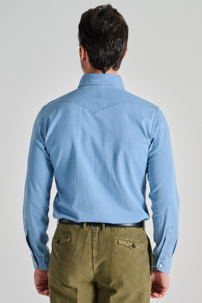 Bolzonella 1934 Camicia Denim Blu-2