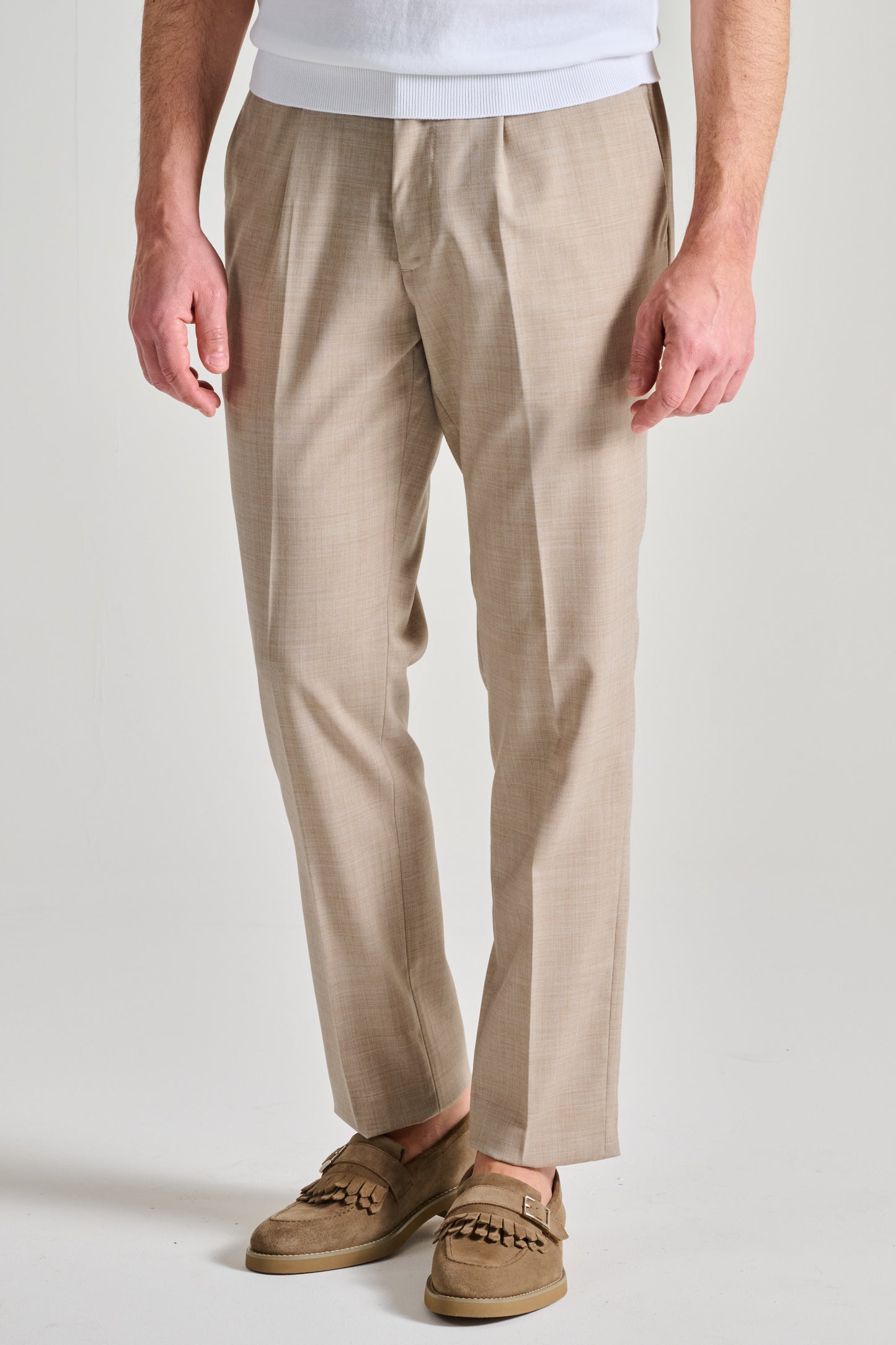  Devore Tecnowool Trousers Beige Beige Uomo - 2