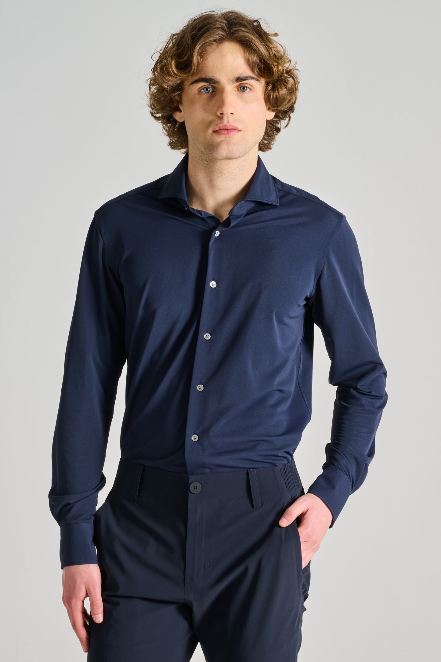  Orian Camicia Blu Blu Uomo - 3