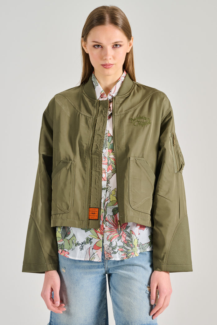 Bombers-w Giubbino Verde Donna