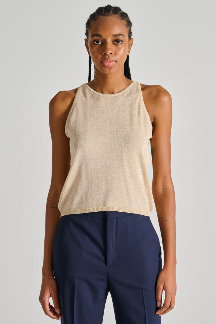 Akep Tank Top Vanise Beige Fabric