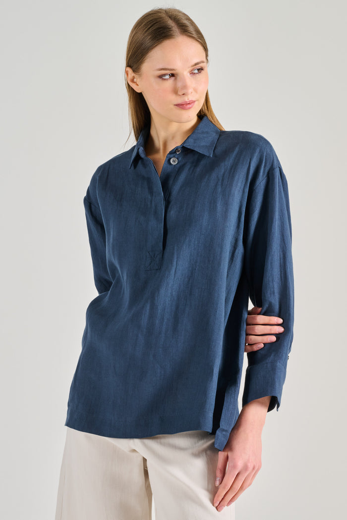 Max Mara S Camicia Blu Donna-2