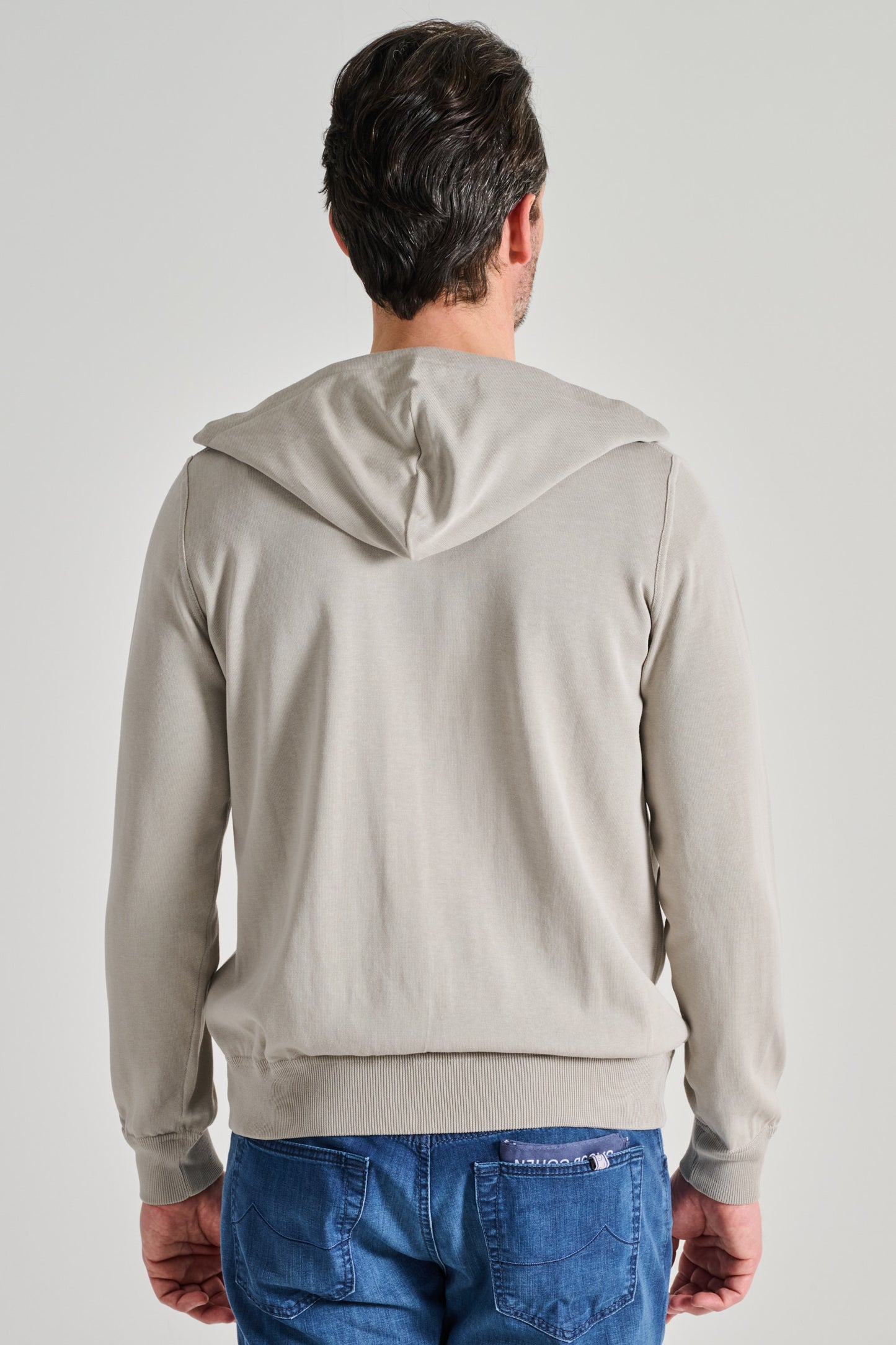  Filippo De Laurentiis Maglia Full Zip Cappuccio Grigio Grigio Uomo - 3