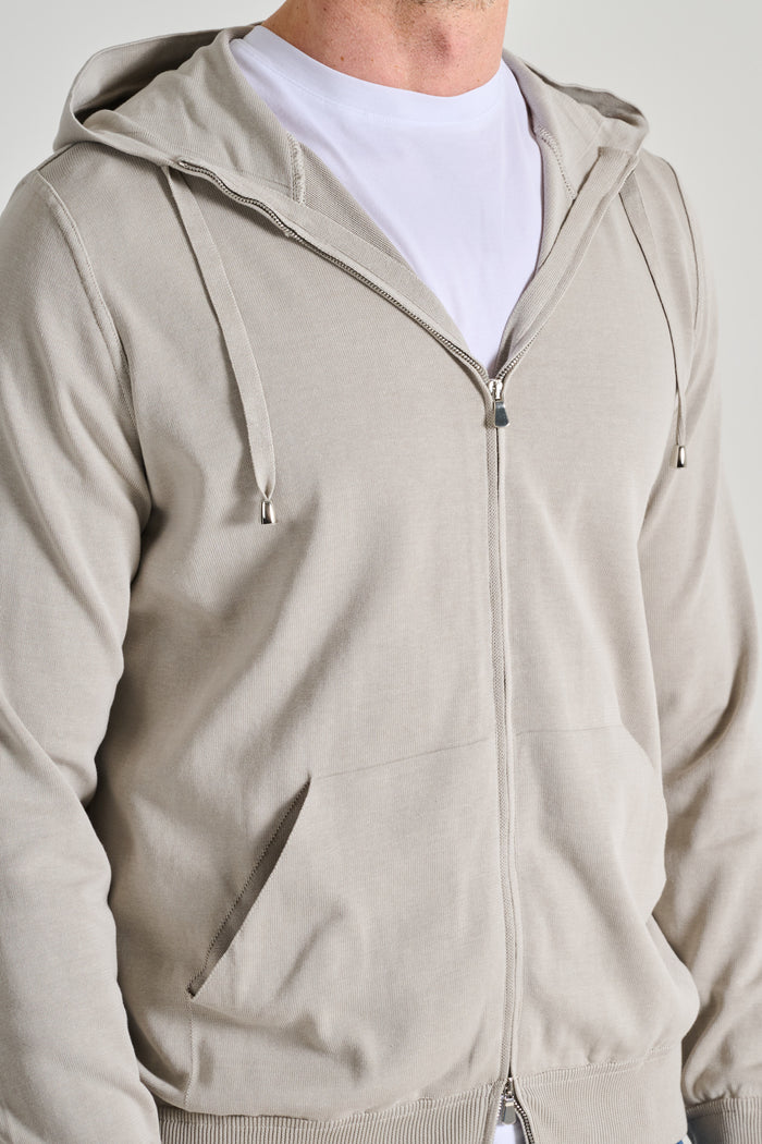  Filippo De Laurentiis Maglia Full Zip Cappuccio Grigio Grigio Uomo - 4