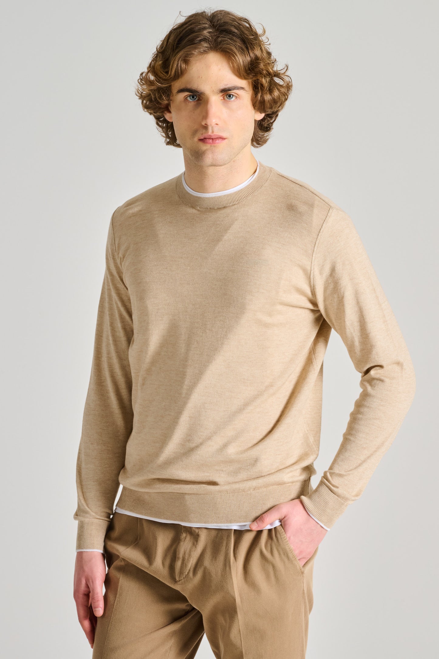  Filippo De Laurentiis Maglia Girocollo Beige Beige Uomo - 1