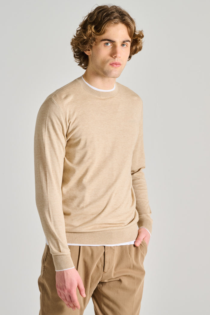  Filippo De Laurentiis Maglia Girocollo Beige Beige Uomo - 3