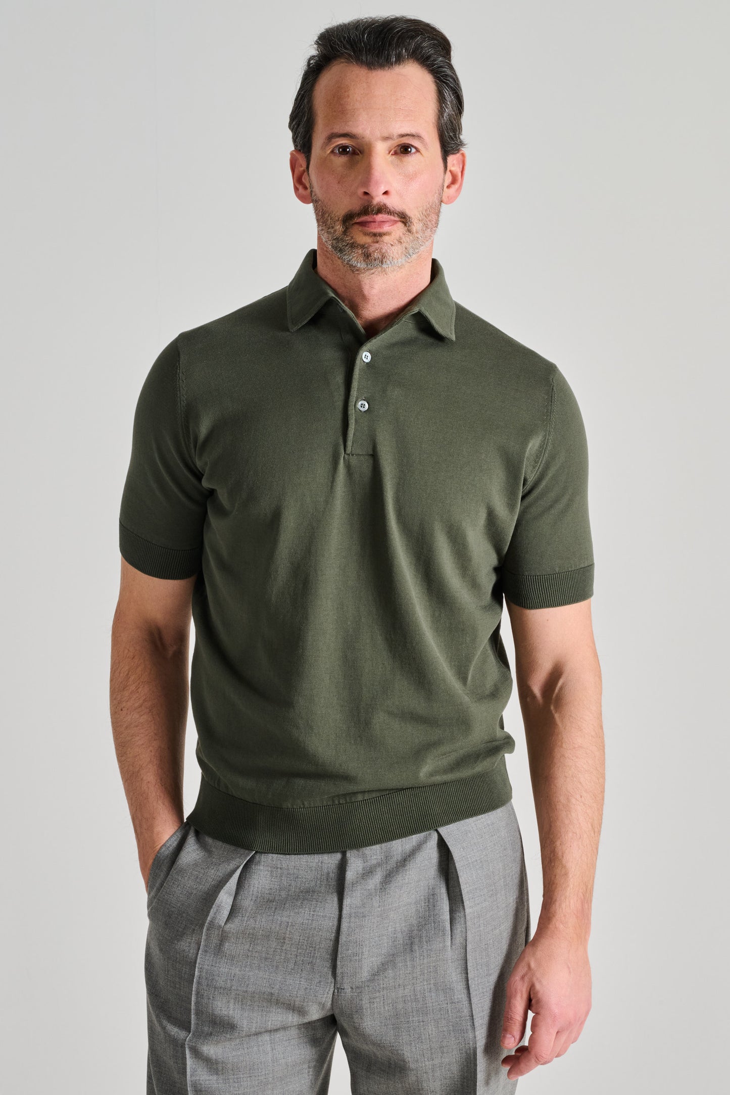  Filippo De Laurentiis Polo Manica Corta Verde Verde Uomo - 1