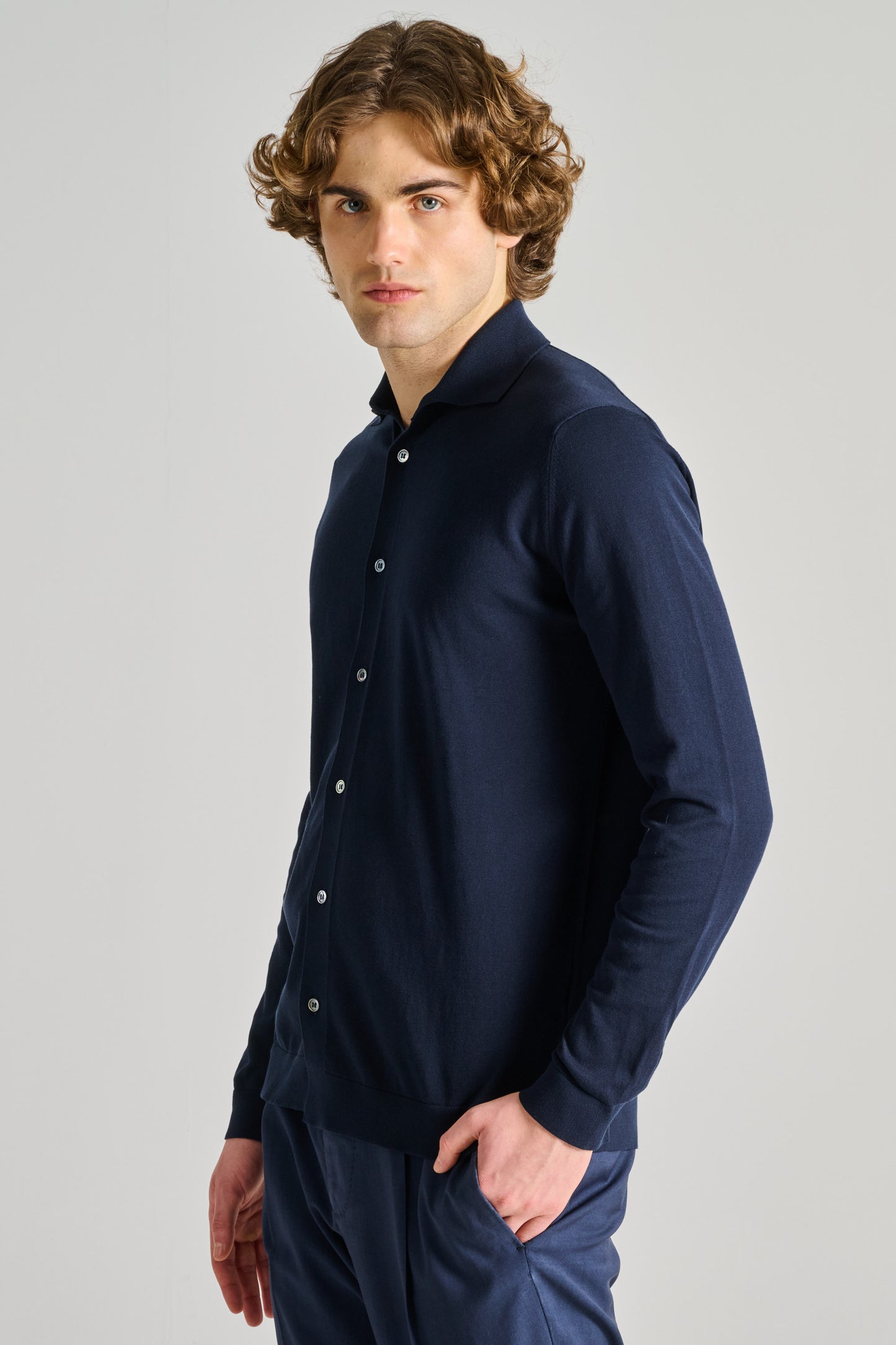  Filippo De Laurentiis Camicia Blu Blu Uomo - 2