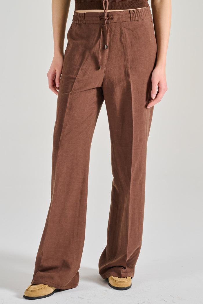 Berwich Pantalone Patrizia Jog Marrone Donna