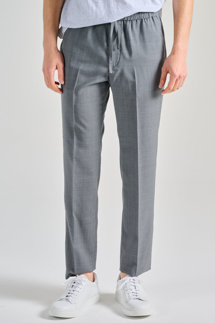 Hindustrie Pantalone Elestic Chino Grigio Uomo