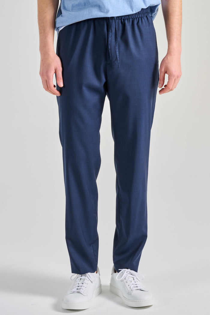 Hindustrie Pantalone Elestic Chino Blu Uomo