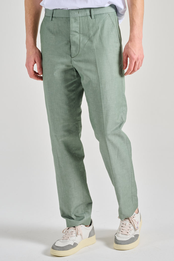 Hindustrie Pantalone New Chino Verde Uomo-2