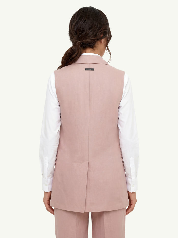 Gilet Gabardina Puro Lino  Donna Peserico-2