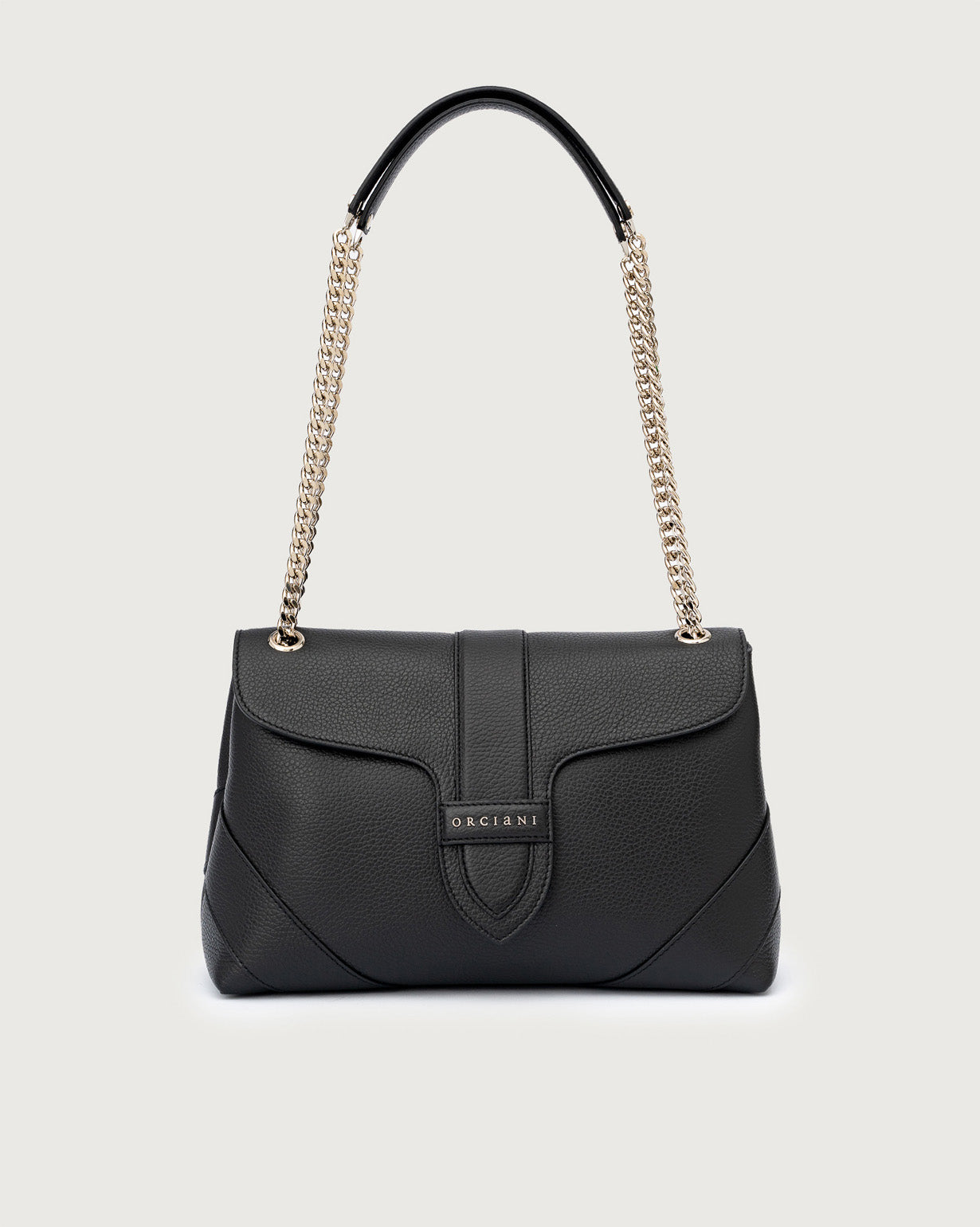  Orciani Leather Bag Sense Black Nero Donna - 2