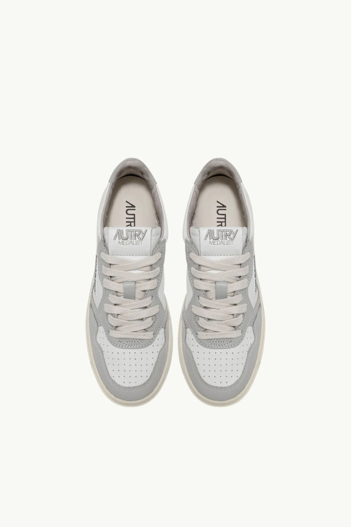  Autry Sneakers Medalist Low Man Leat Leat Grigio - 10
