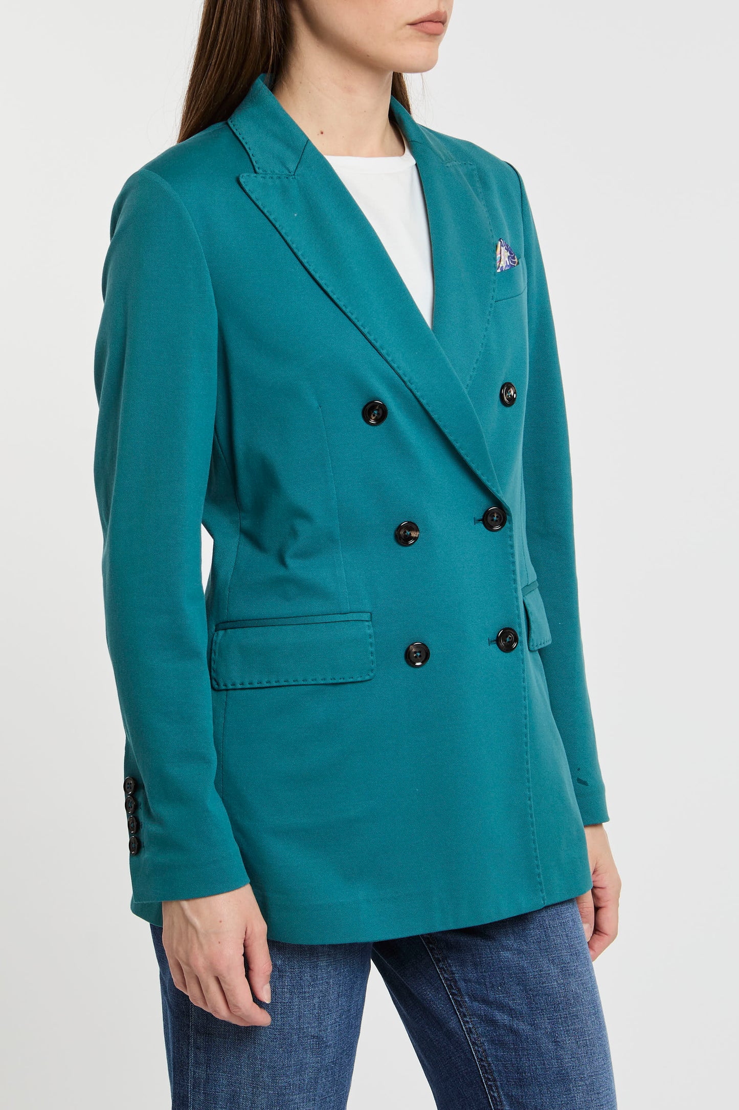  Circolo 1901 Double Breasted Jacket Co/ea Multicolor Verde Donna - 3