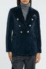 Circolo 1901 Giacca Doppio Petto Velluto Blu Donna