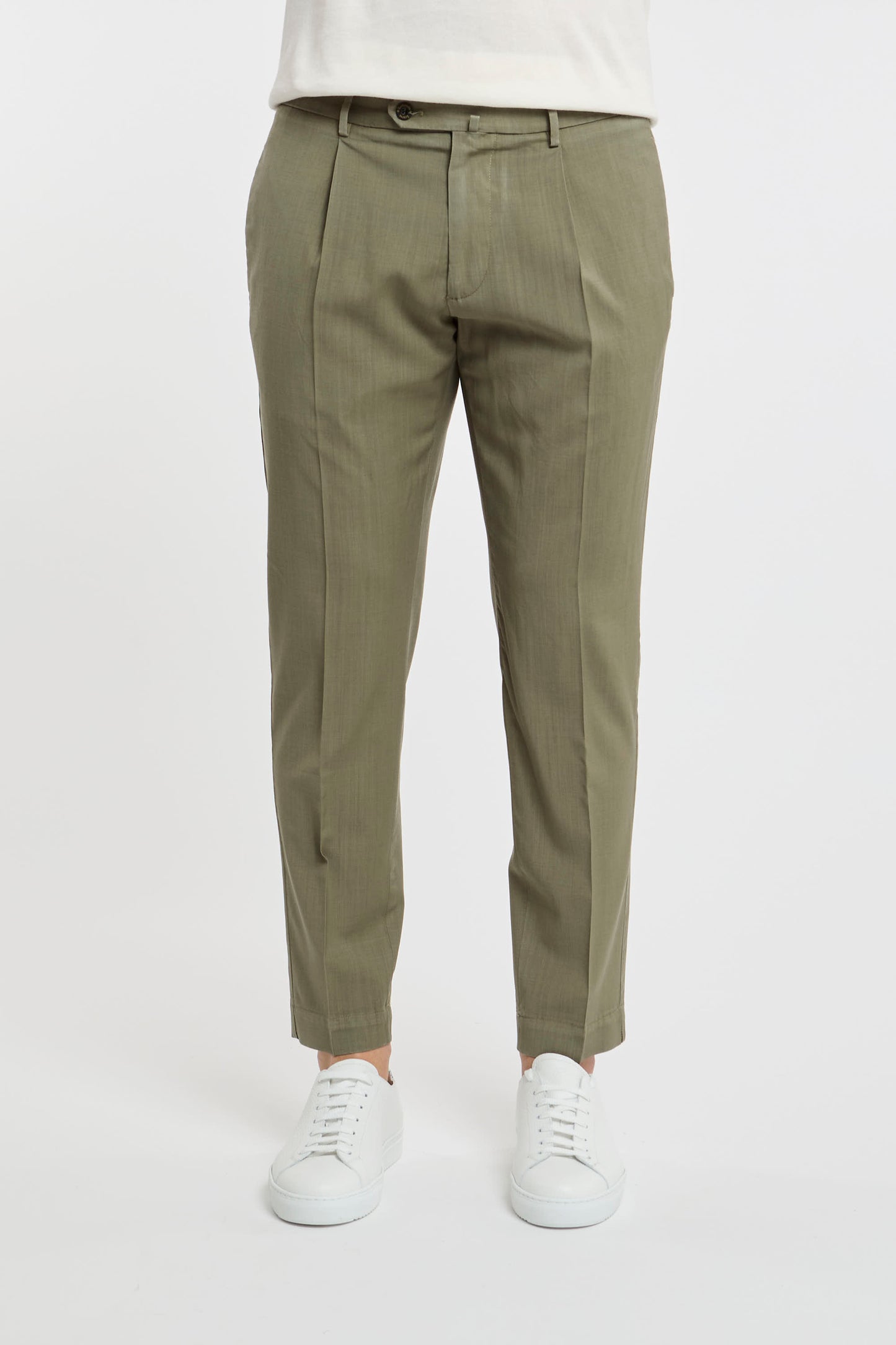  Santaniello Trousers 100% Wo Multicolor Verde Uomo - 1