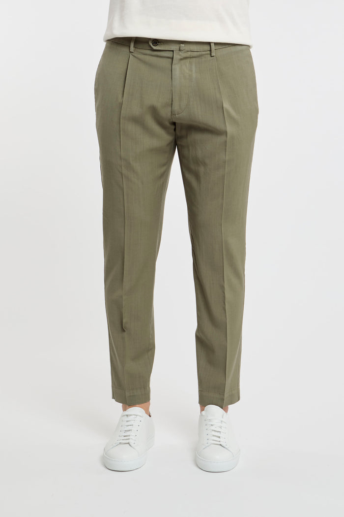  Santaniello Trousers 100% Wo Multicolor Verde Uomo - 1