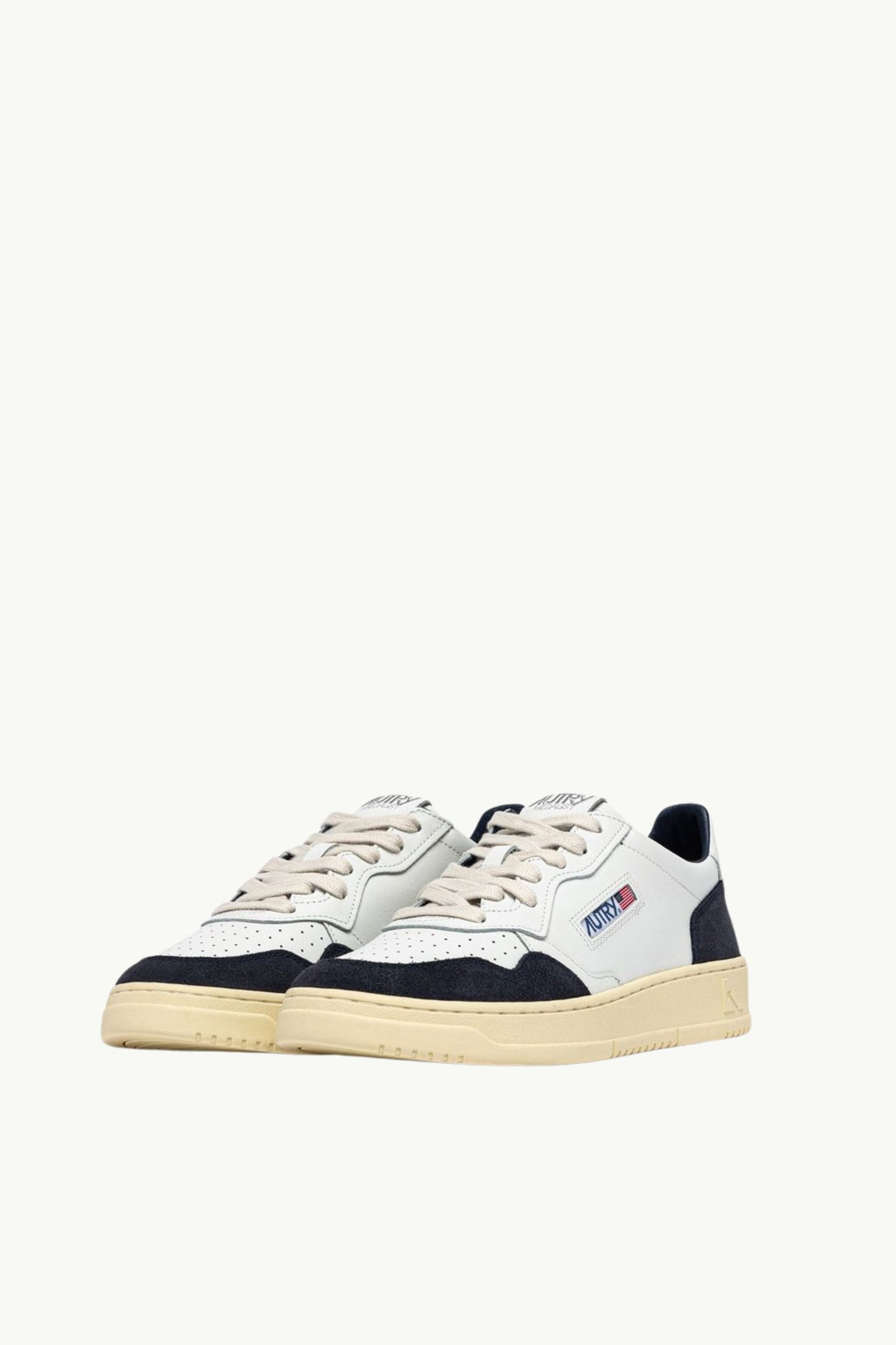  Autry Medalist Low Man Soft Leat Suede Blu - 2