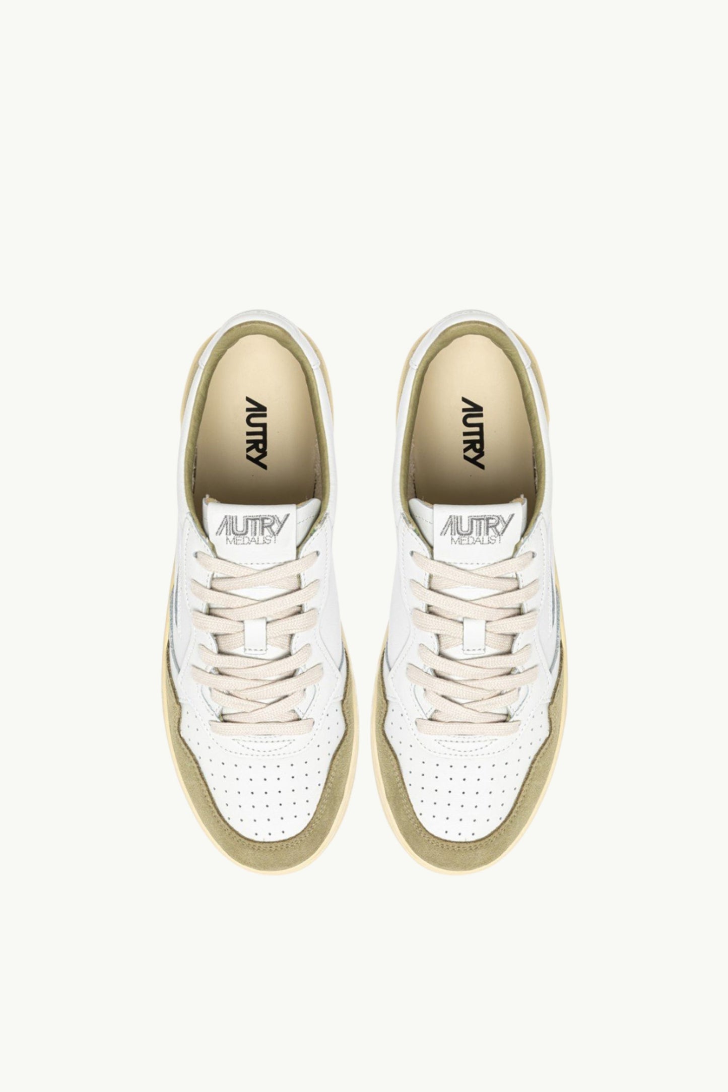  Autry Medalist Low Wom Leat Suede Bianco - 4