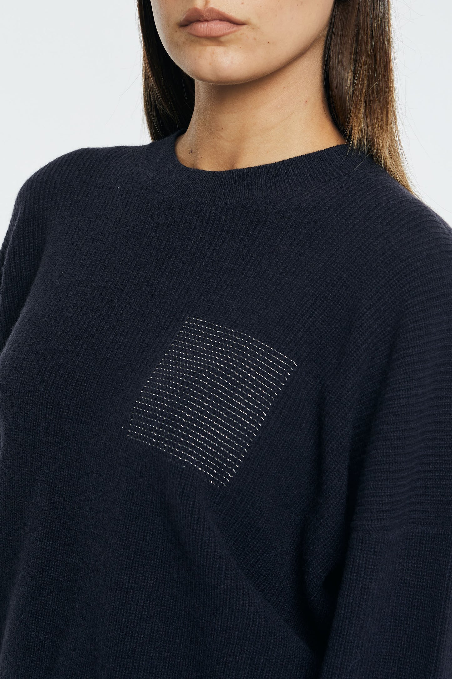  Peserico Maglia In Lana Seta E Cashmere Blu Blu Donna - 6