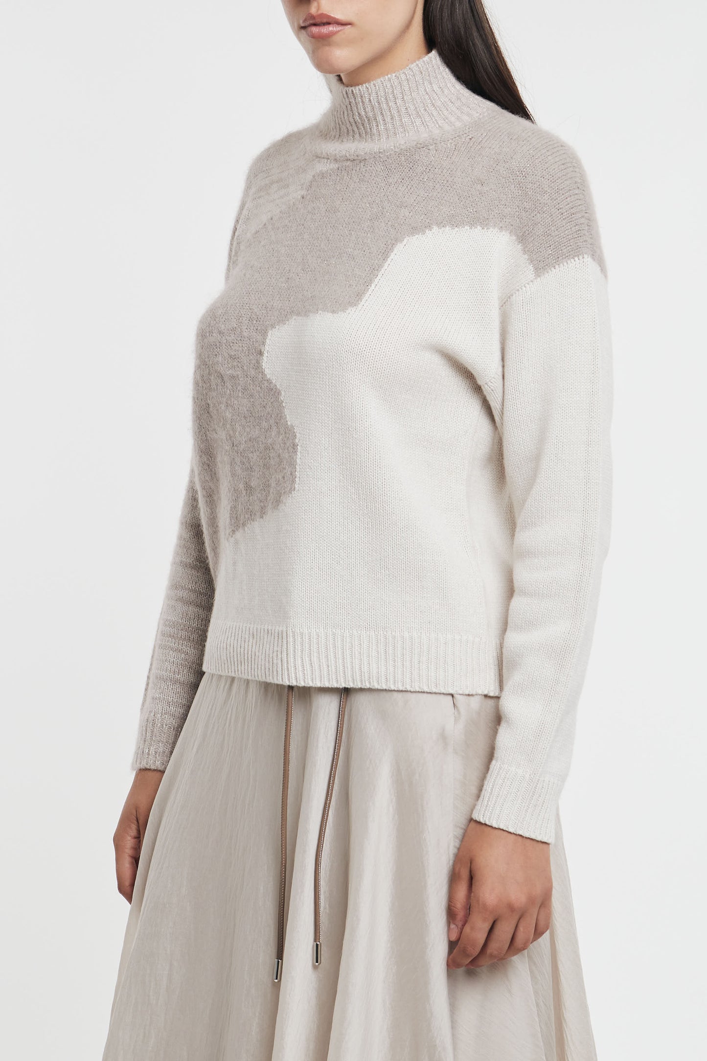  Peserico Maglia Tricot Lana Seta E Cashmere Multicolor Multicolor Donna - 3