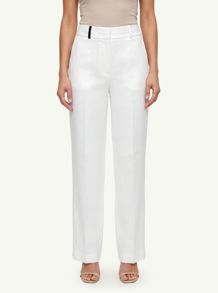  Peserico Pantalone Twill Fluido Bianco - 3