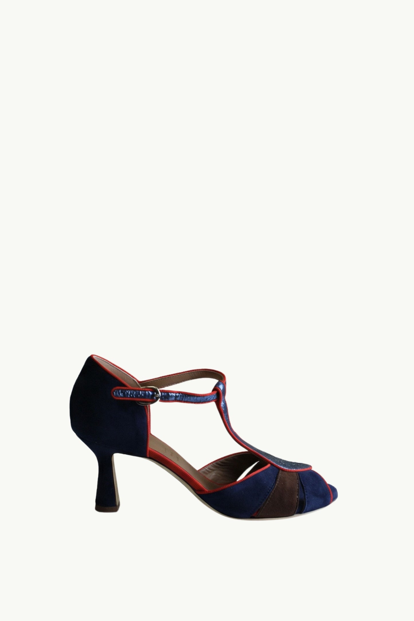  Gielle Viareggio Scarpa Con Tacco Camoscio Cosmos Blu - 4