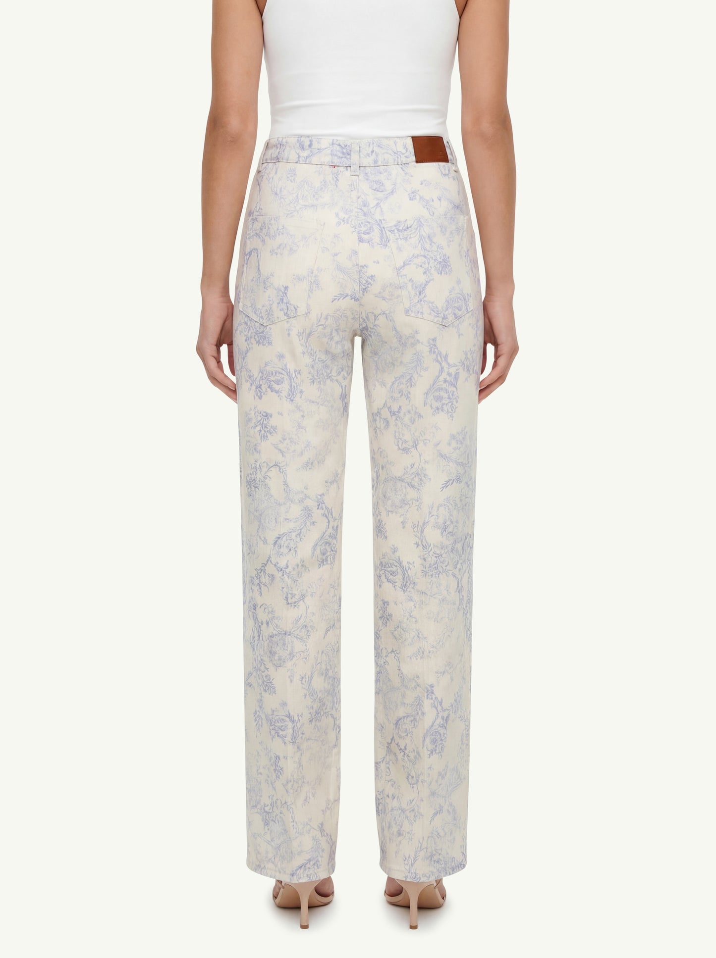  Forte_forte Pantalone 5 Tasche Vita Alta Denim Nontiscordardim Bianco - 4