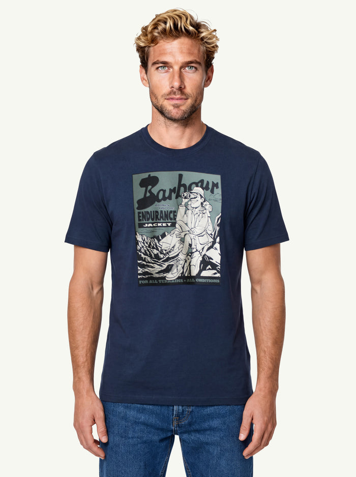  Barbour Spearfish Os Fit Grafic Blu - 3