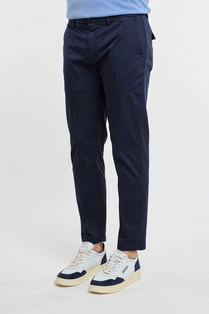 Department 5 Prince Chinos Crop Trousers Blue in Cotton-2