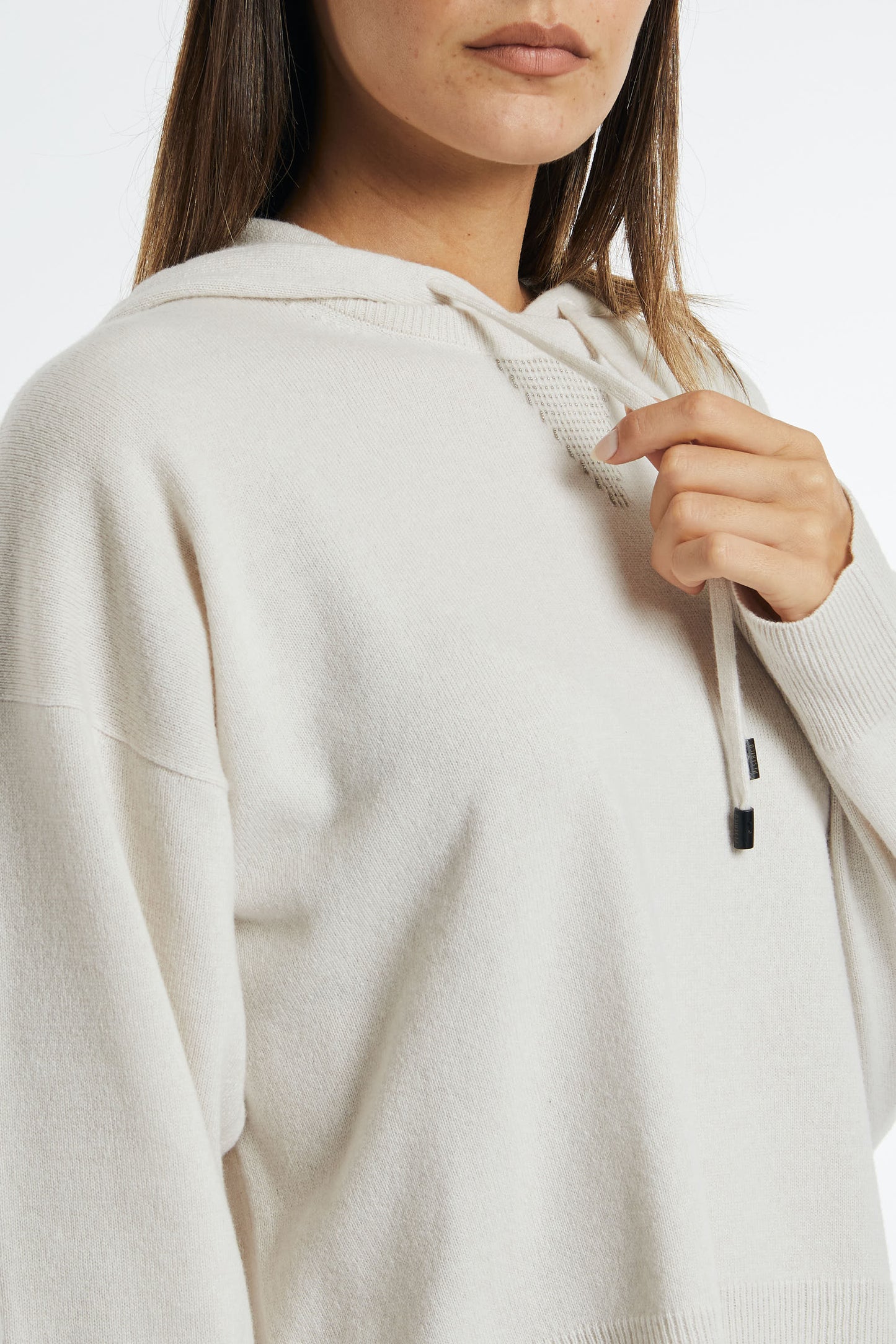  Peserico Maglia In Lana Seta E Cashmere Grigio Grigio Donna - 7