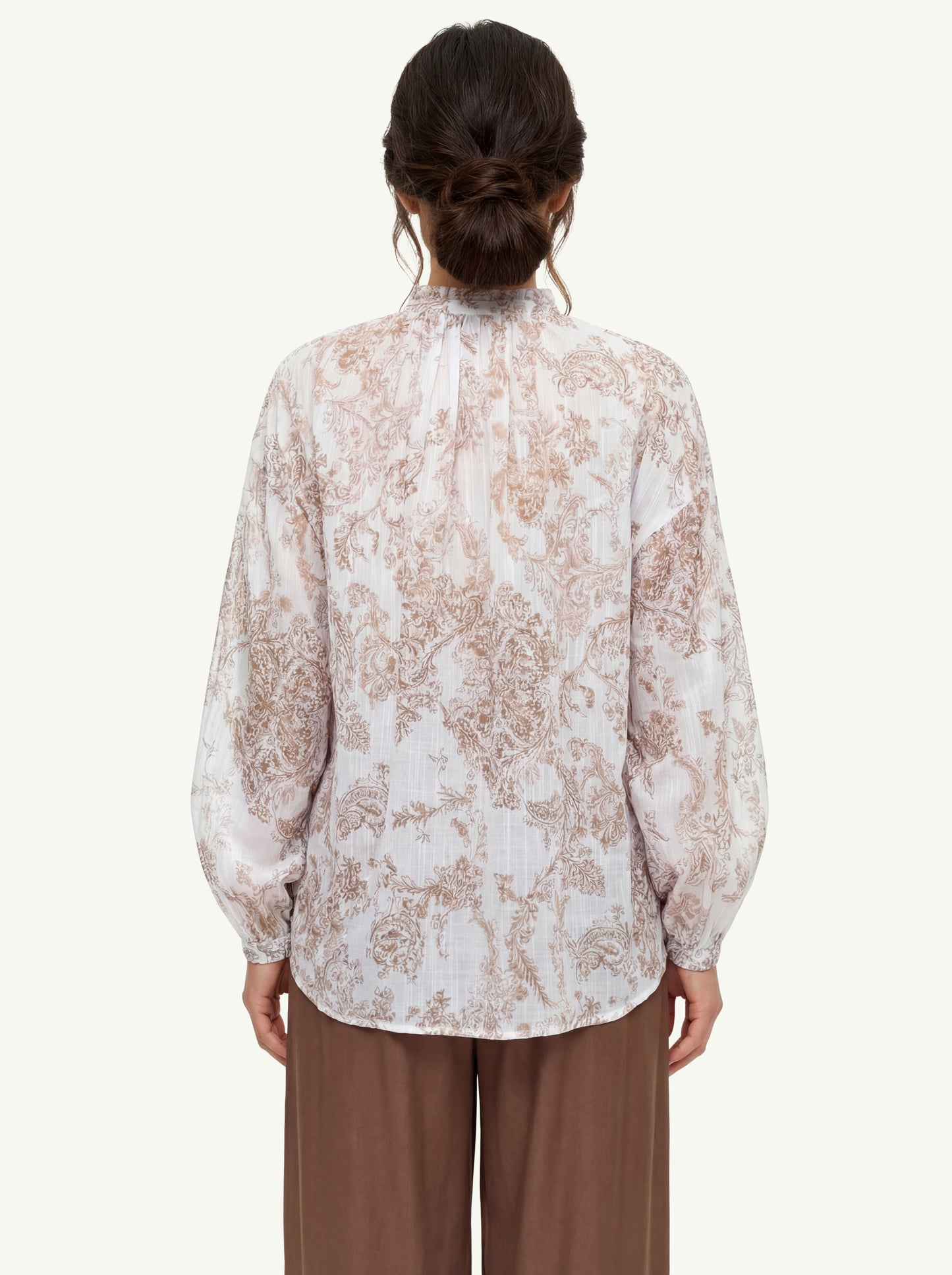  Forte_forte Camicia Bohemienne Voile Nontiscordardime Grigio - 4