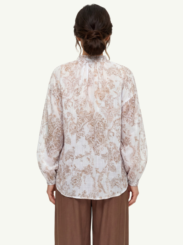  Forte_forte Camicia Bohemienne Voile Nontiscordardime Grigio - 4