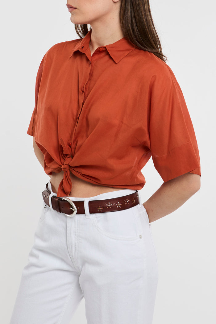  Niu Kimono Shirt 100% Co Yellow Arancione Donna - 3
