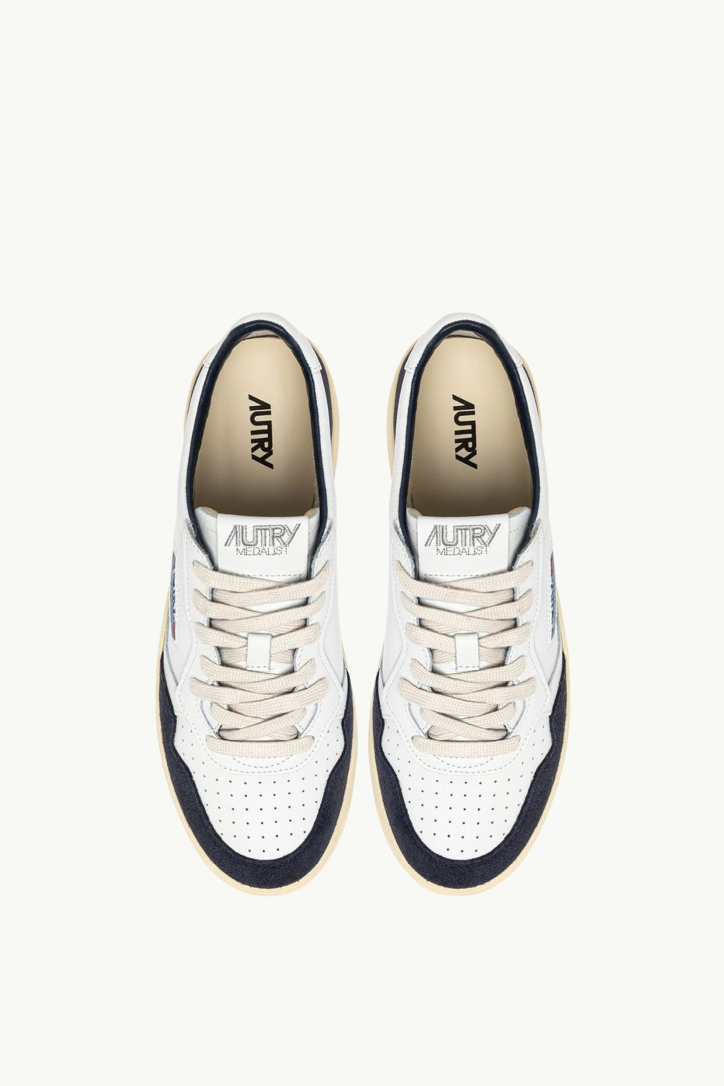  Autry Medalist Low Man Soft Leat Suede Blu - 4