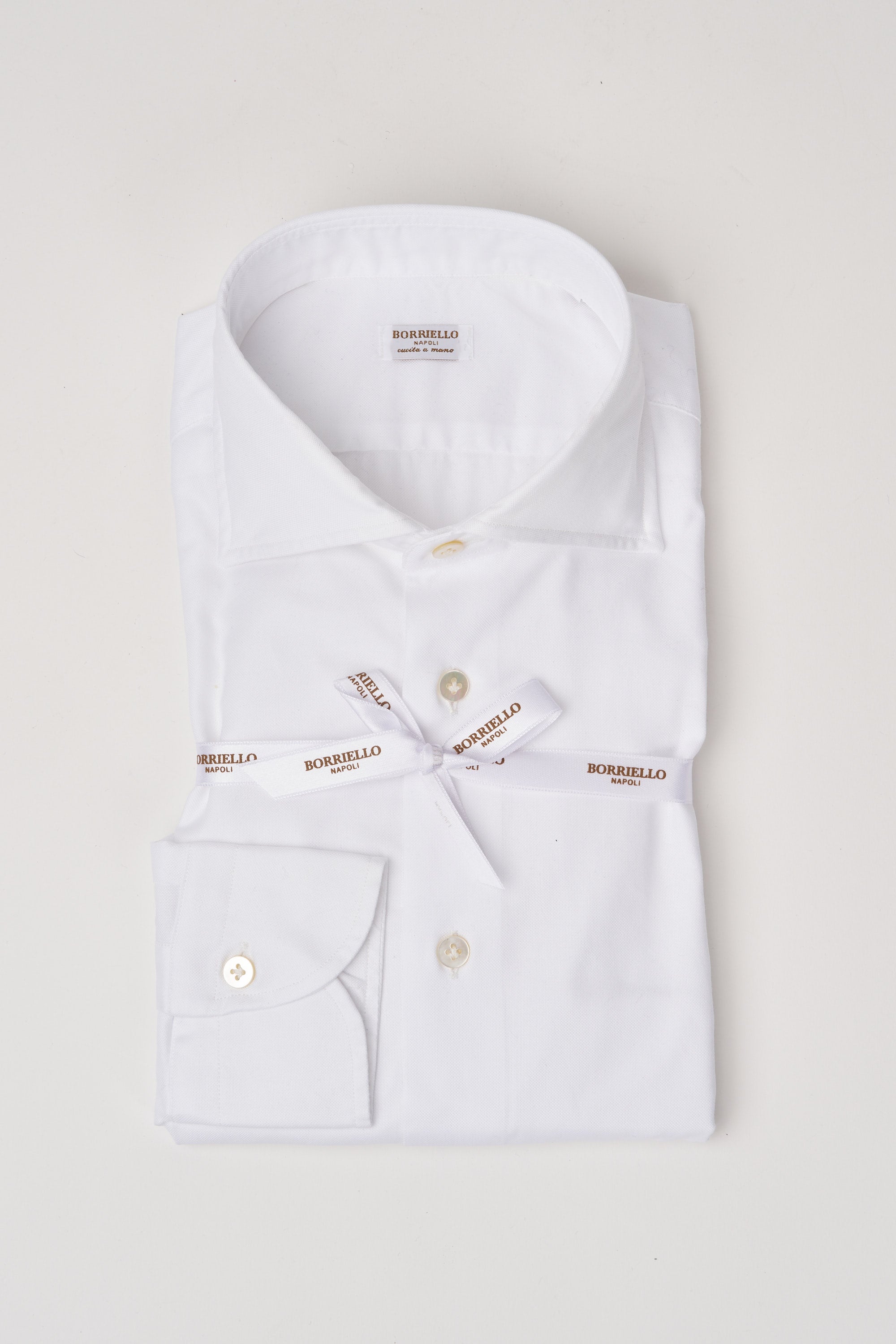 Borriello Camicia Pin Point Multicolor Bianco Uomo Modamica