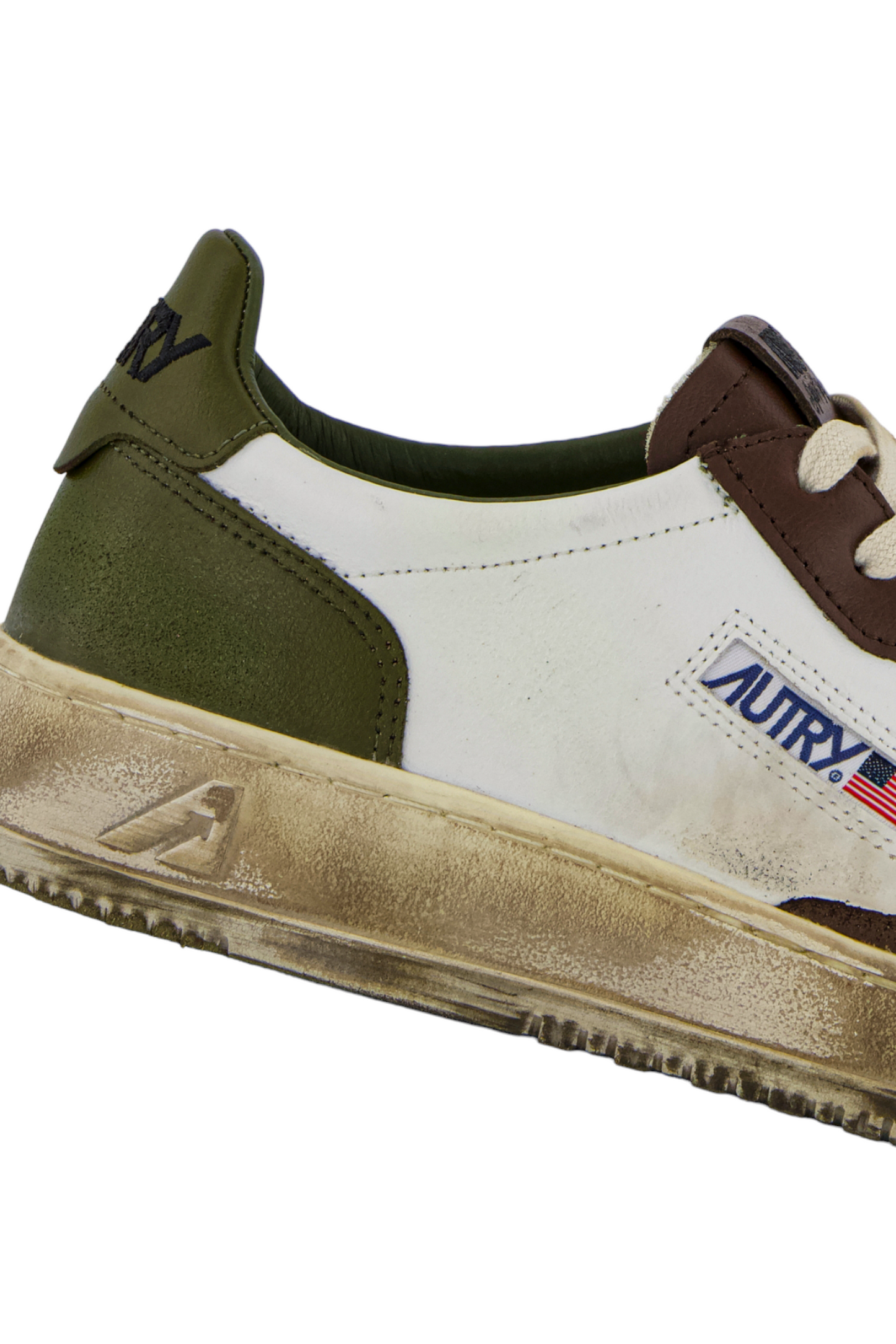  Autry Sneakers Multicolor In Leather/fabric Marrone Uomo - 8