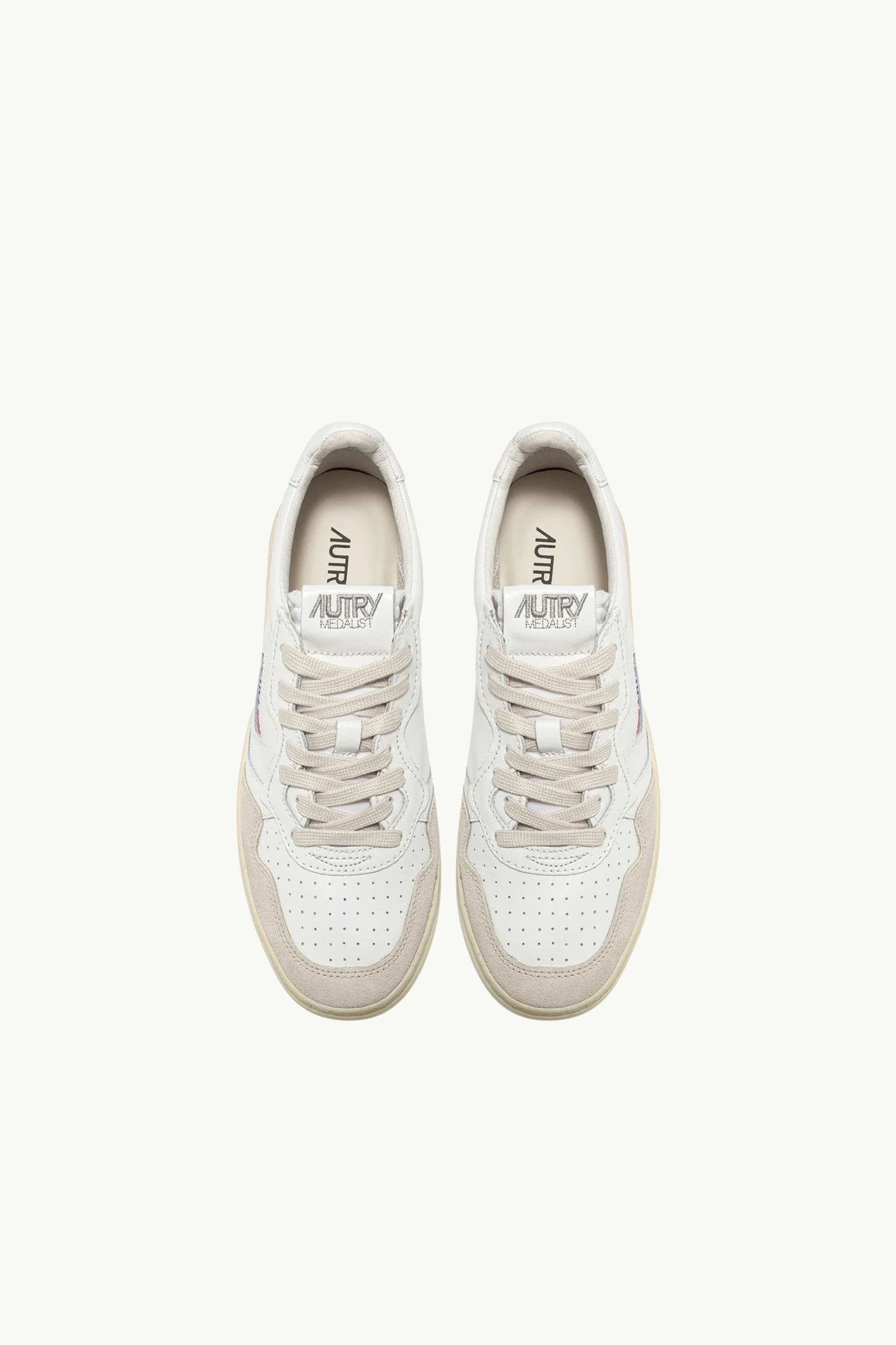  Autry Sneakers Medalist Low Man Leat Suede Bianco - 4