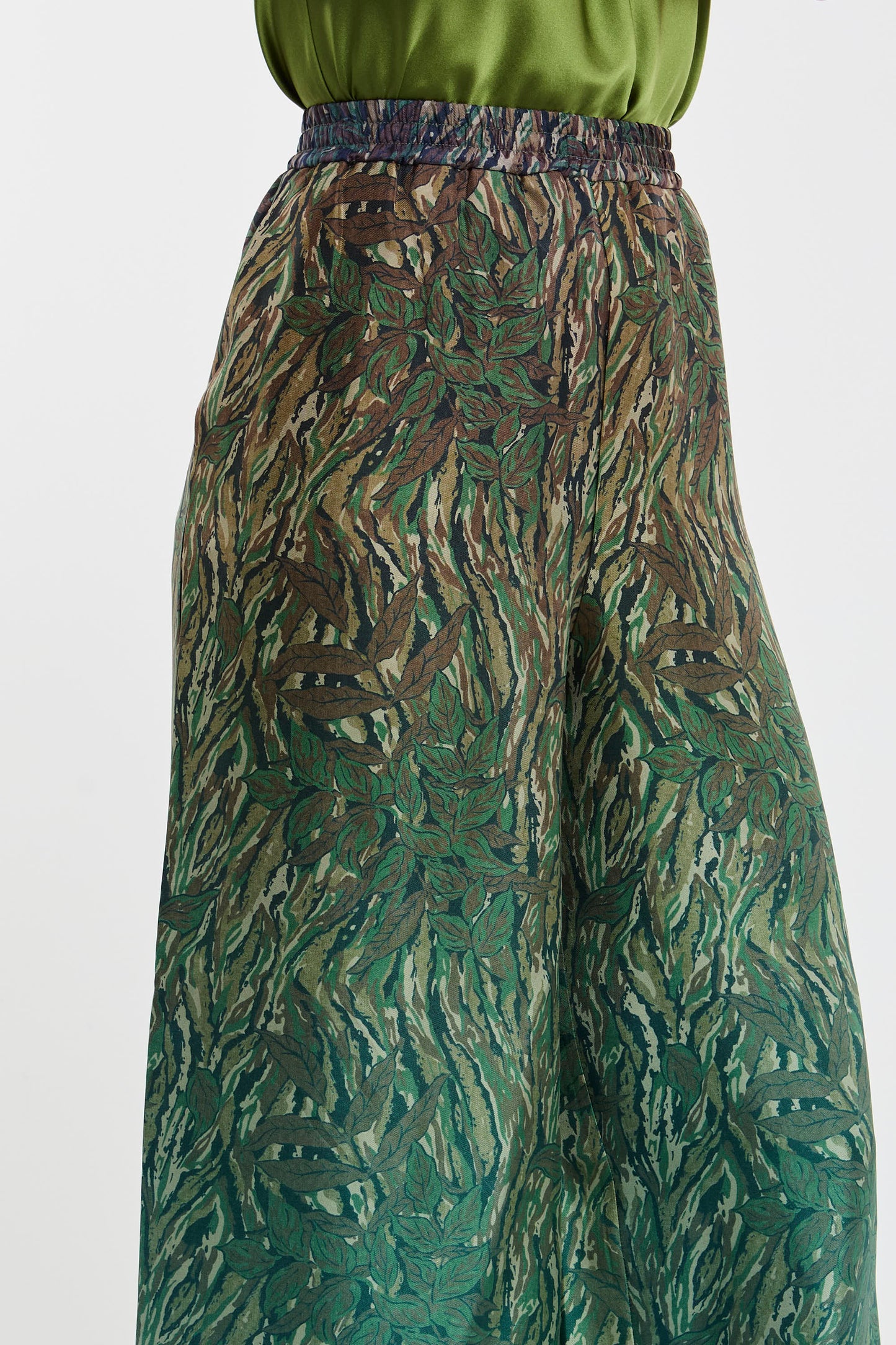  Pierre-luis Mascia Pierre Luis Mascia Trousers 100% Silk Multicolor Verde Donna - 4