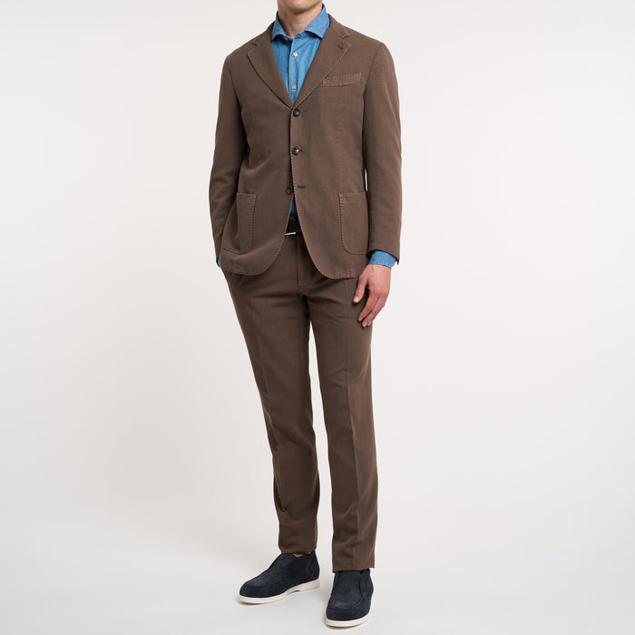 Santaniello Grey Suit in Cotton/Linen-2