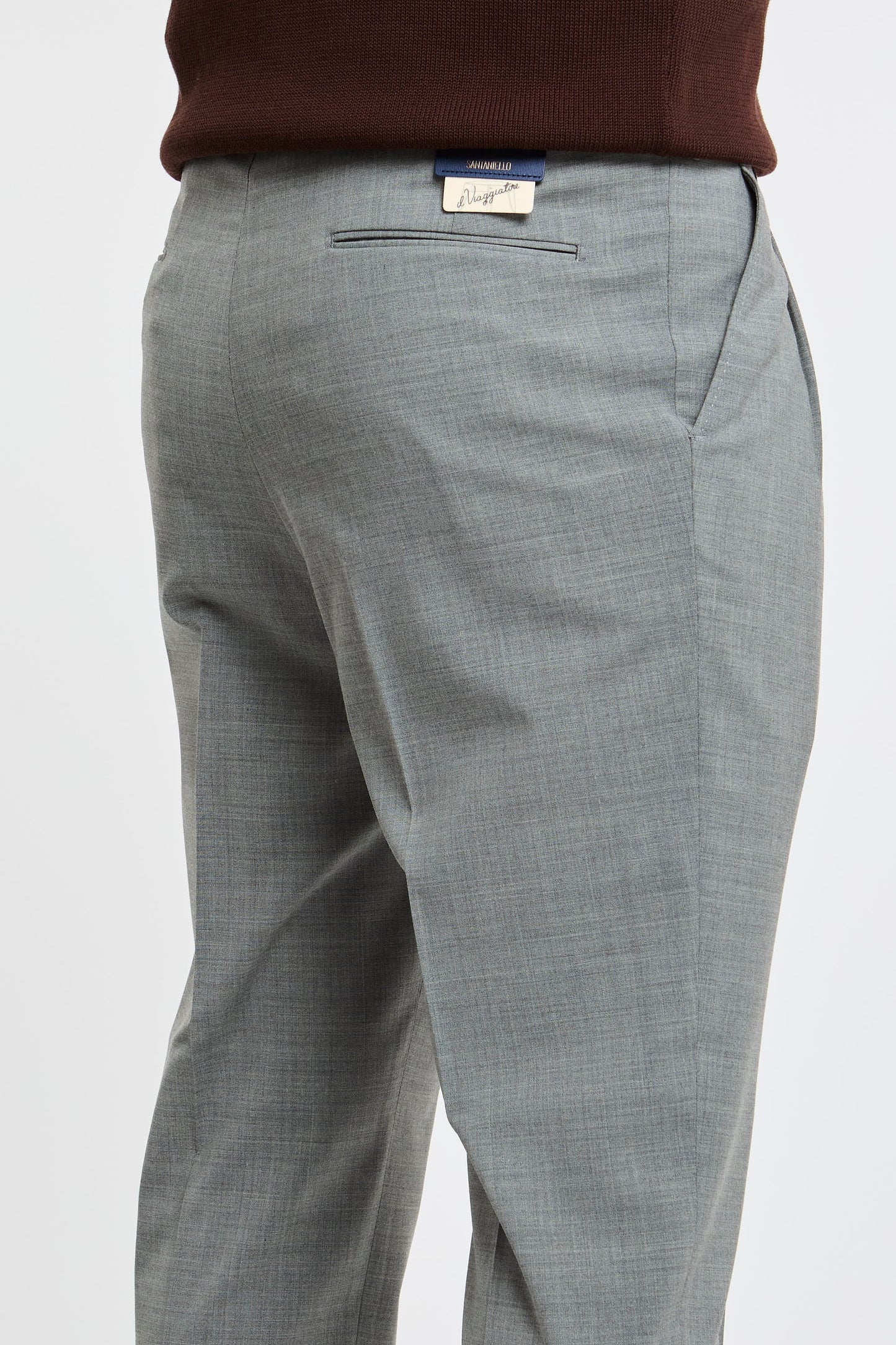  Santaniello Multicolor Trousers In Wool Blend Grigio Uomo - 6