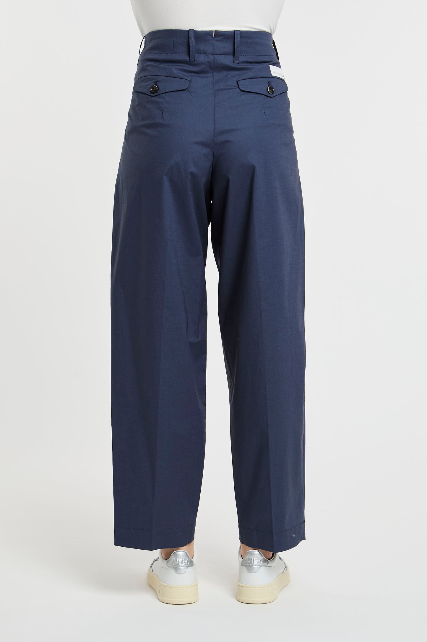  Nine In The Morning Blue Cotton Blend Trousers Blu Donna - 5