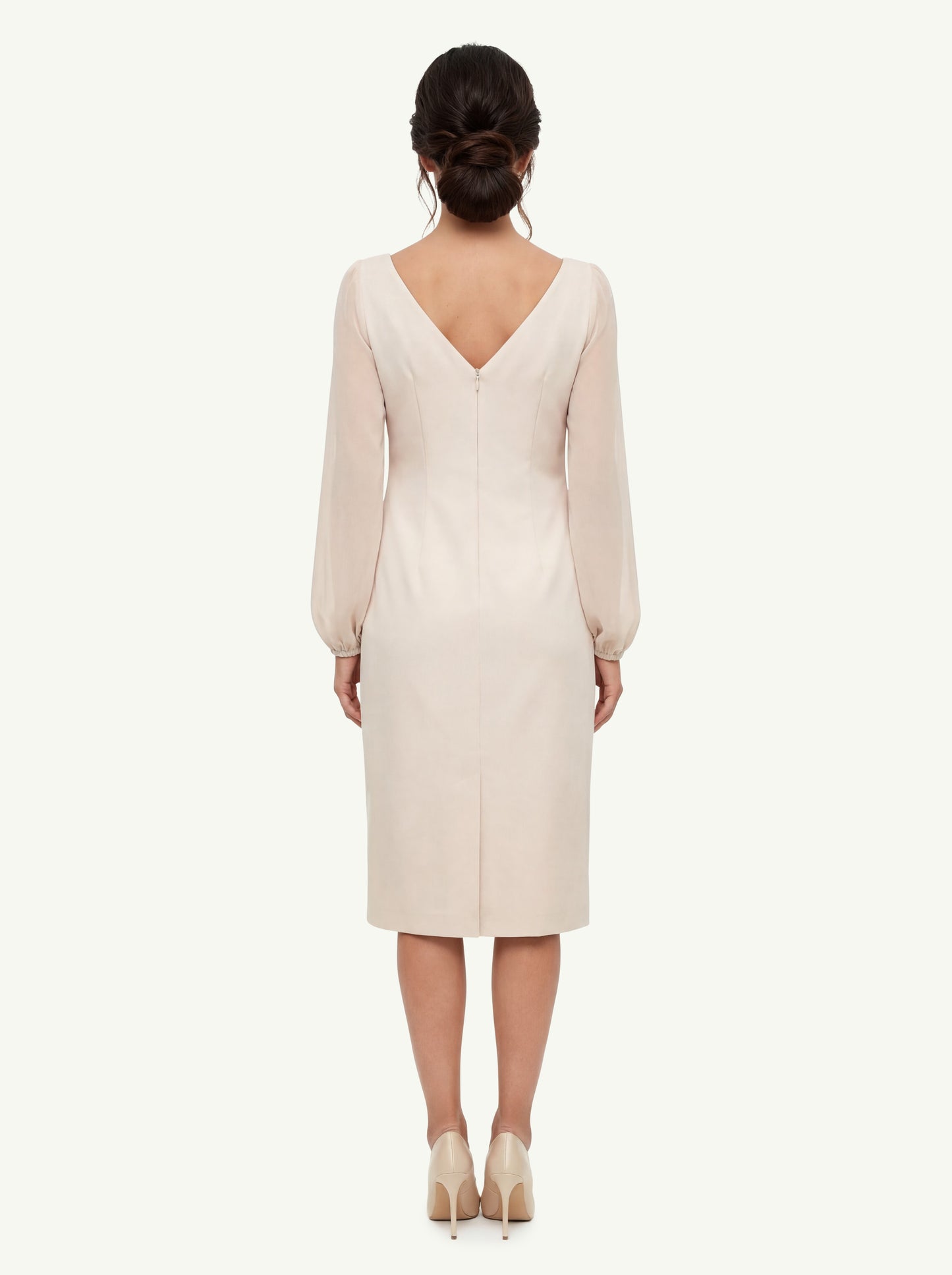  D.exterior Abito M Cady Georgette Cipria - 4