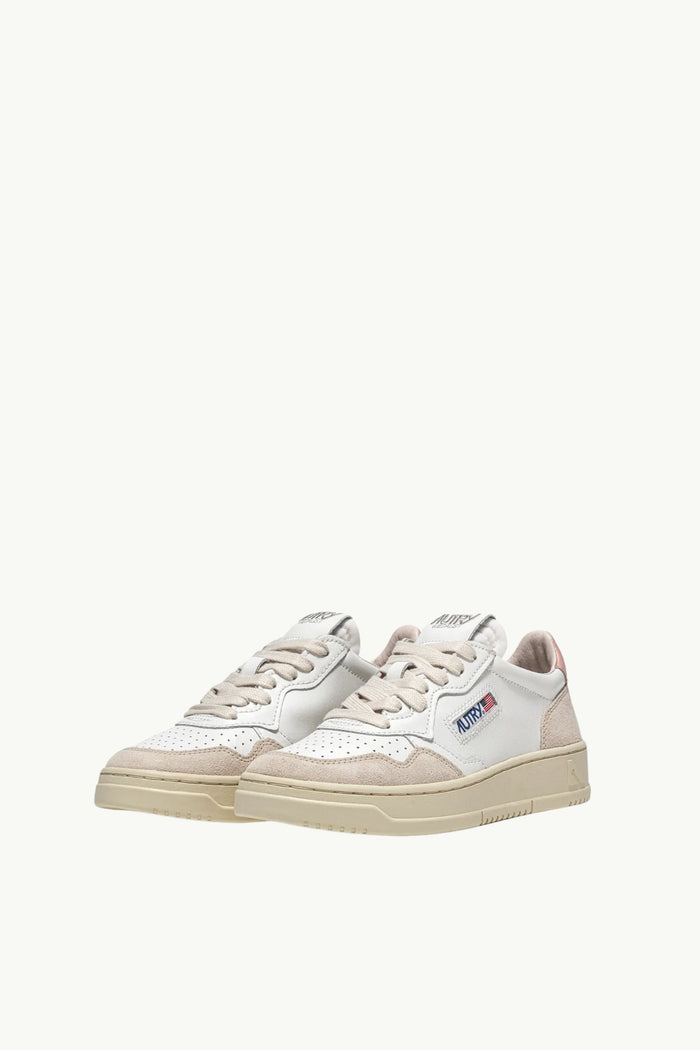  Autry Medalist Low Wom Leat Suede Bianco - 8