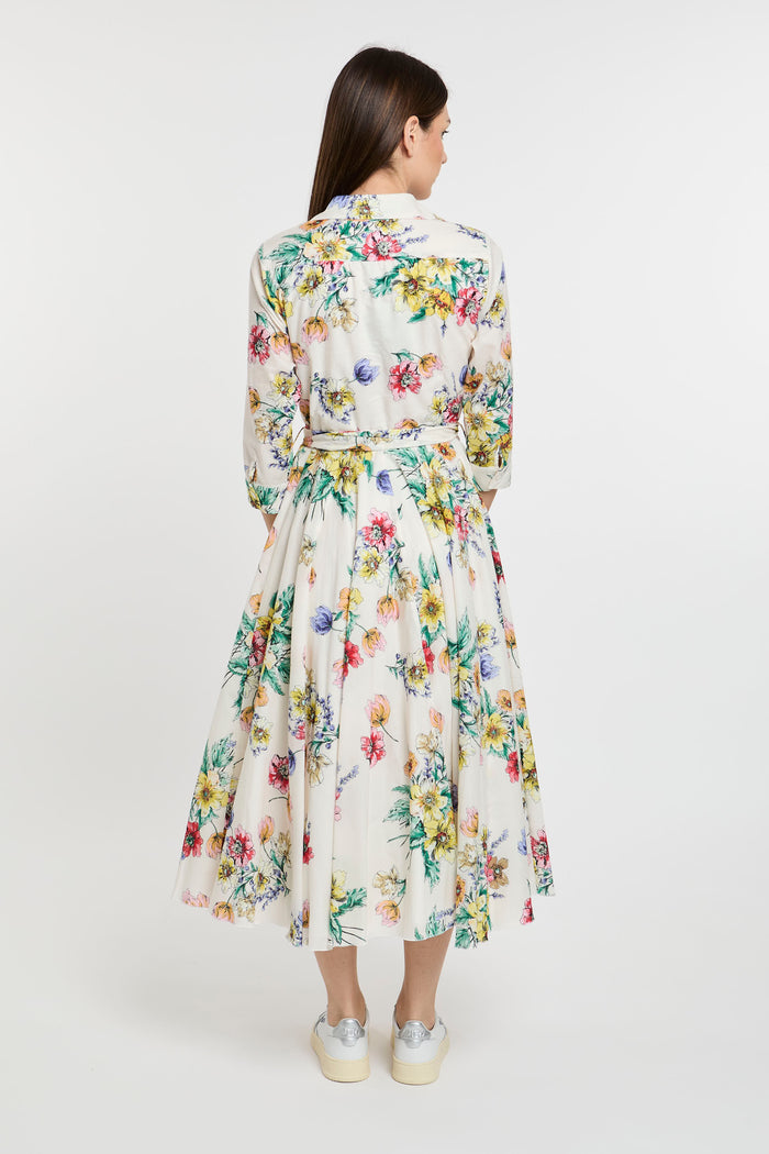 Lavi Multi-colored Dress In 100% Co Bianco Donna - 4