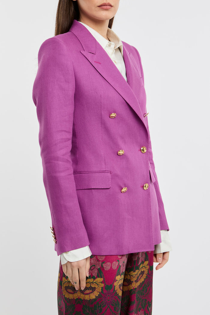 Tagliatore 0205 Single-breasted Jacket 100% Li Multicolor Rosa Donna - 2